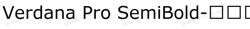 Verdana Pro SemiBold字体转换
